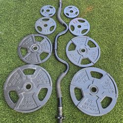 Eazy Curl Bar With Weights 