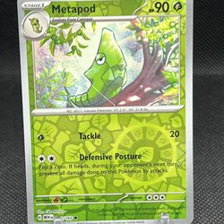 Pokémon TCG Metapod Reverse Holo 011/165 Near Mint 