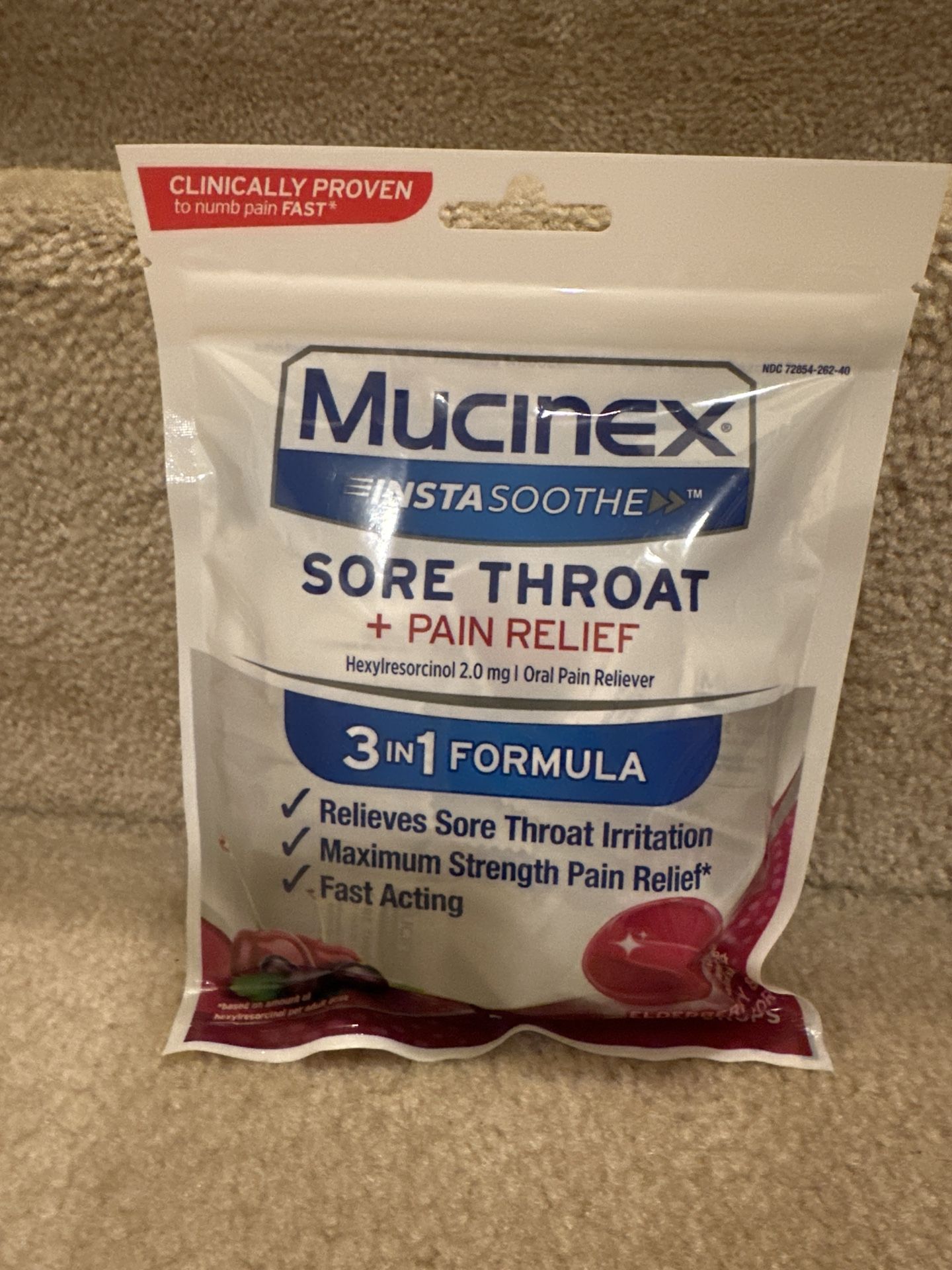 Mucinex InstaSoothe Sore Throat + Pain Relief new $3