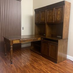 Mahogany wood desk library office furniture 