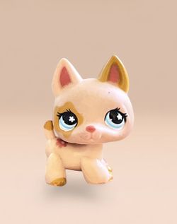 LPS TOY GERMAN SHEPARD DOG #604 - Littlest Pet Shop - Hasbro LPS