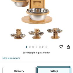 Elevated Dog Bowls with 3 pet Food Bowls, 3 Height Adjustable Raised Dog Bowl Stand with 3 Thick 48oz Stainless Steel, 3 Dog Bowls for Large Medium Do