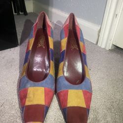 Multi Color Kitten Heels