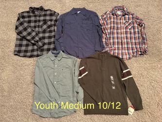 Youth Medium 10/12 Boys Clothing Lot - OshKosh, Nautica, The Children's Place