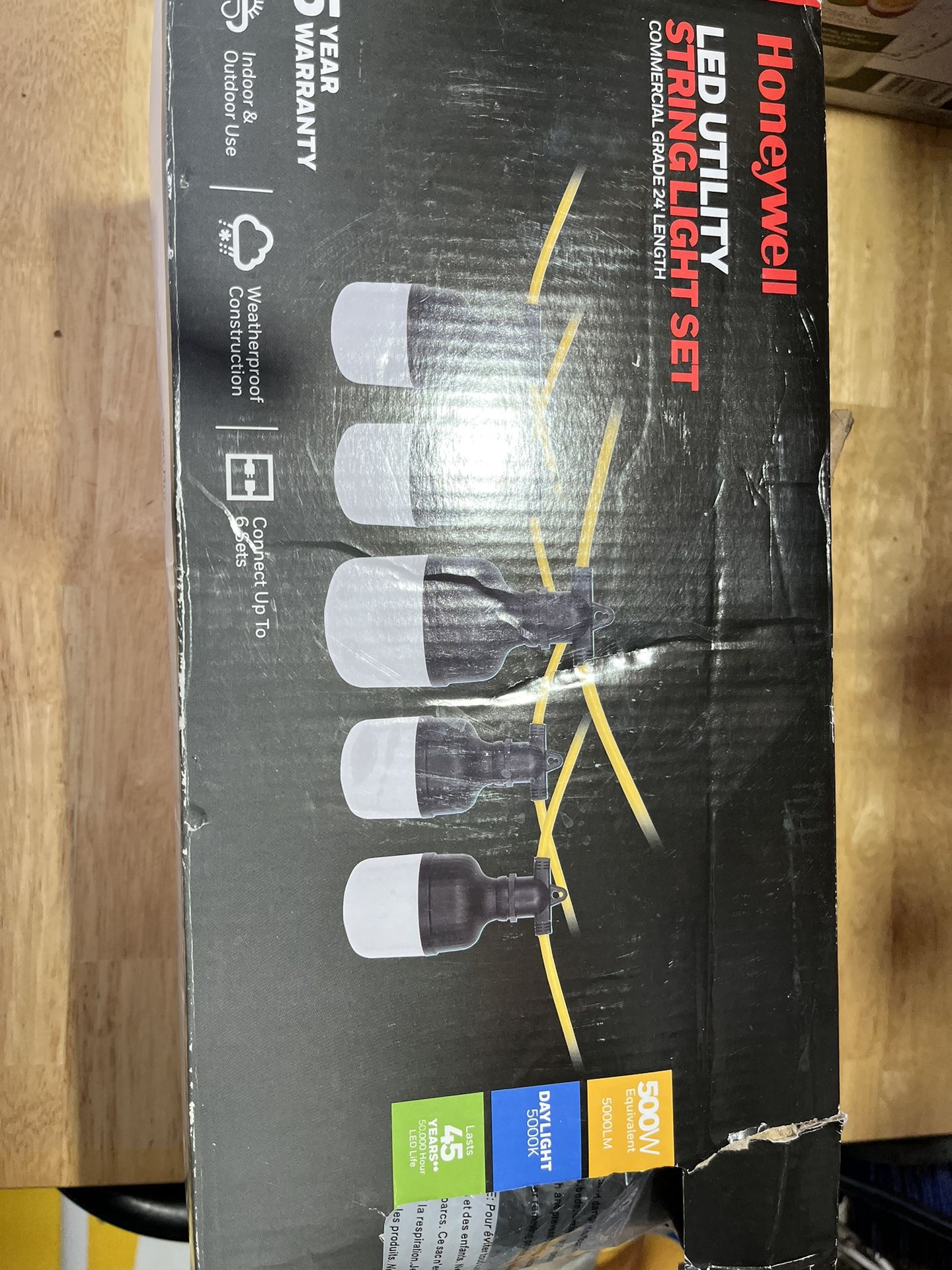 Honeywell 5000 Lumen Utility String Light Work Light Area Lighting ...