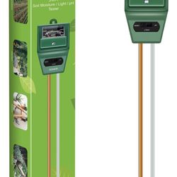Soil pH Meter, MS02 3-in-1 Soil Moisture/Light/pH Tester Gardening Tool Kits for Plant Care, Great for Garden, Lawn, Farm, Indoor & Outdoor Use