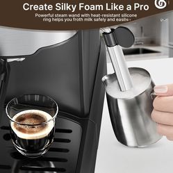 Expresso Machine 15 Bar with Auto Milk Frother, Professional Espresso Maker with Steam Wand