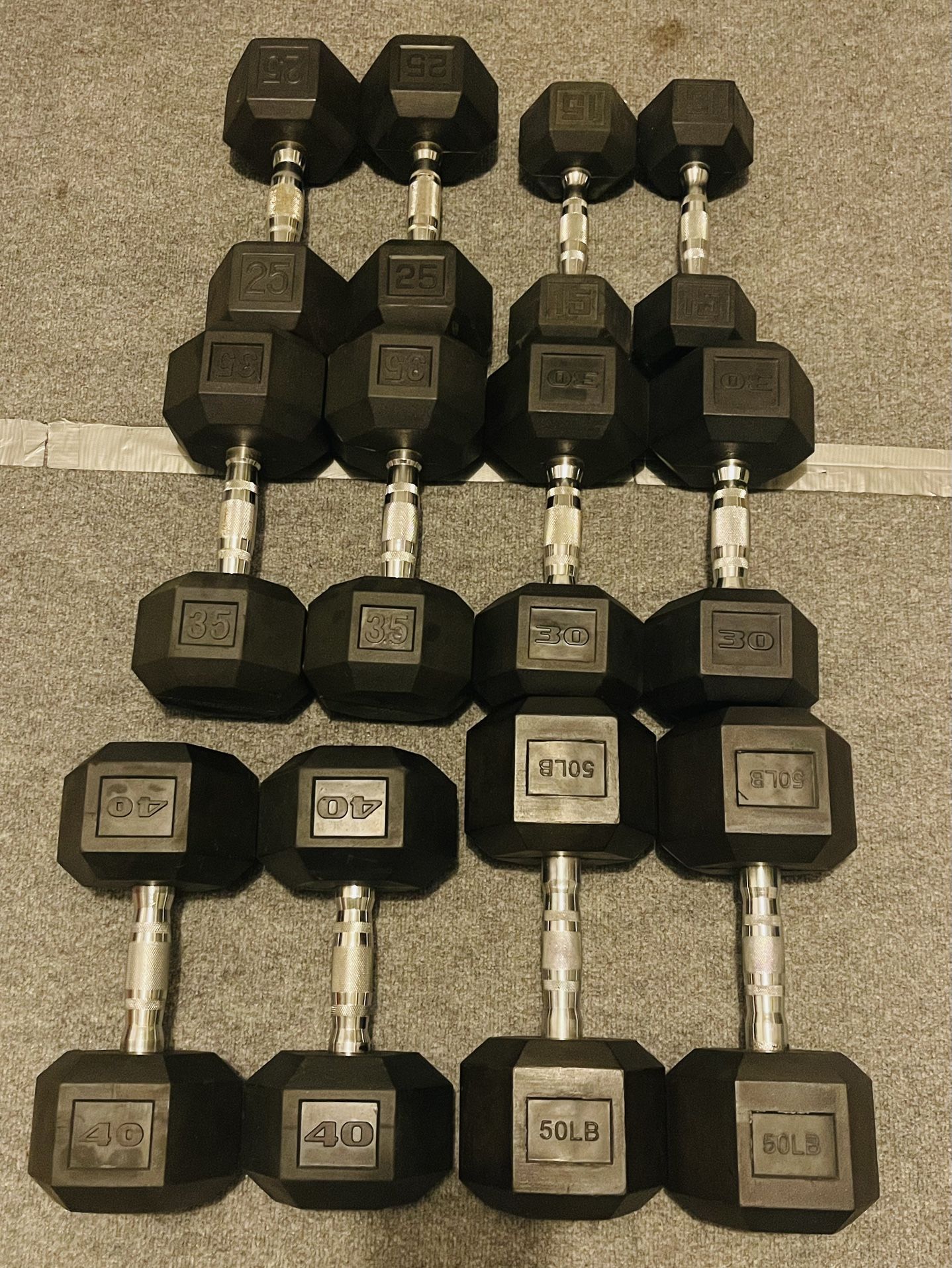 Rubber Dumbbells In Great Condition!