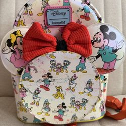🎀💖 Disney x Loungefly Minnie Mouse Friends Mini Backpack (Detachable Ears!) 💖🎀
