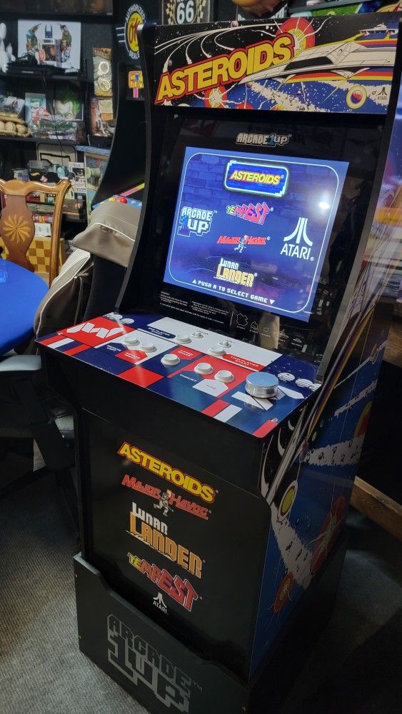 WORKING Astroids Cabinet Arcade1UP w/Stand