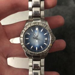 Blue Fossil Stainless Steel Water Resistance Watch