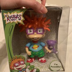 Nickelodeon Rugrats Poseable Chuckie Figure W/teddy Bear But The Box