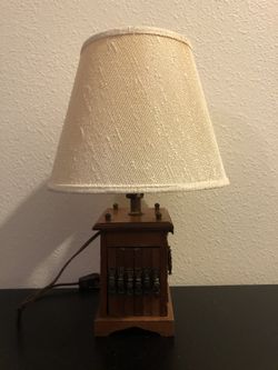 Vintage lamp hidden coaster set