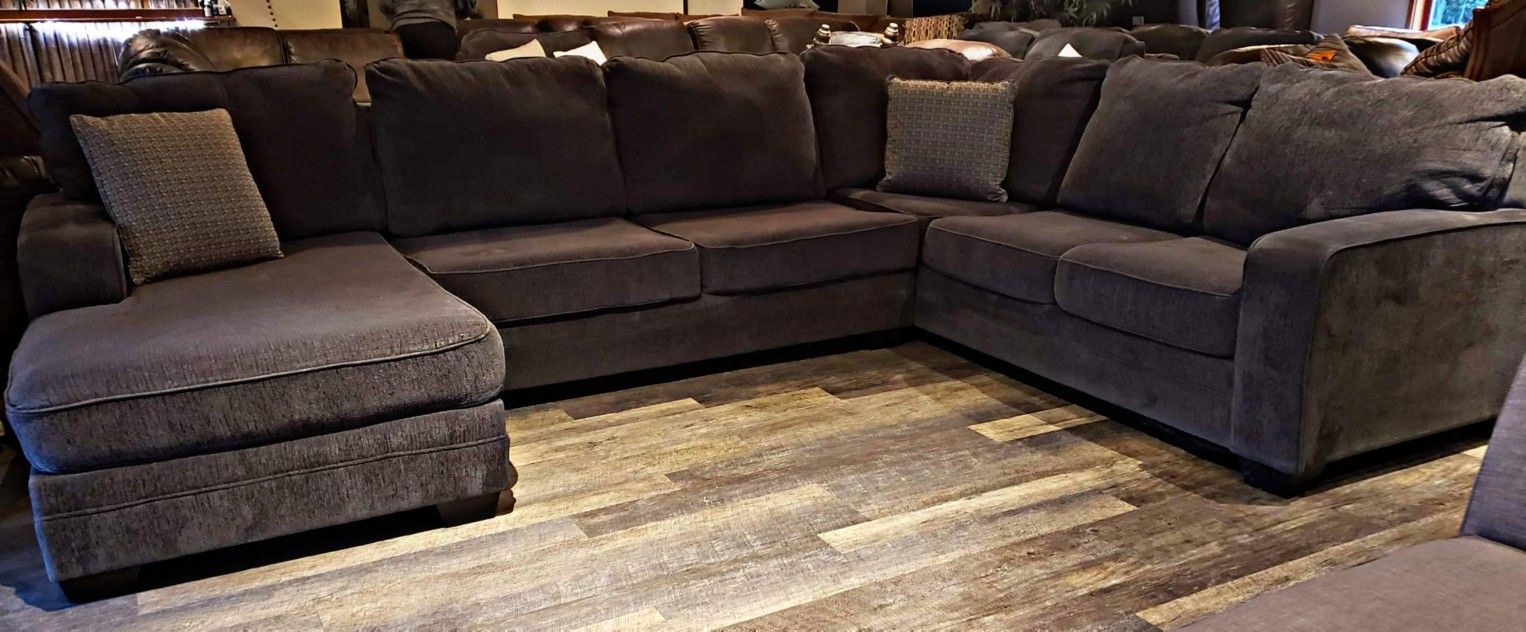 Dark Slate Gray Wrap Around Sectional