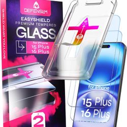 New Screen Protector compatible with iPhone 15 Plus / 16 Plus (2Pack)