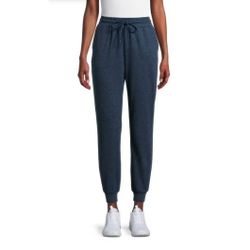 Women's Small Athletic Works Soft Buttercore Tapered Navy Jogger Sweatpants EUC