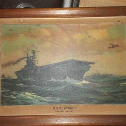 U.S.S  HORNET  Aircraft Carrier Print