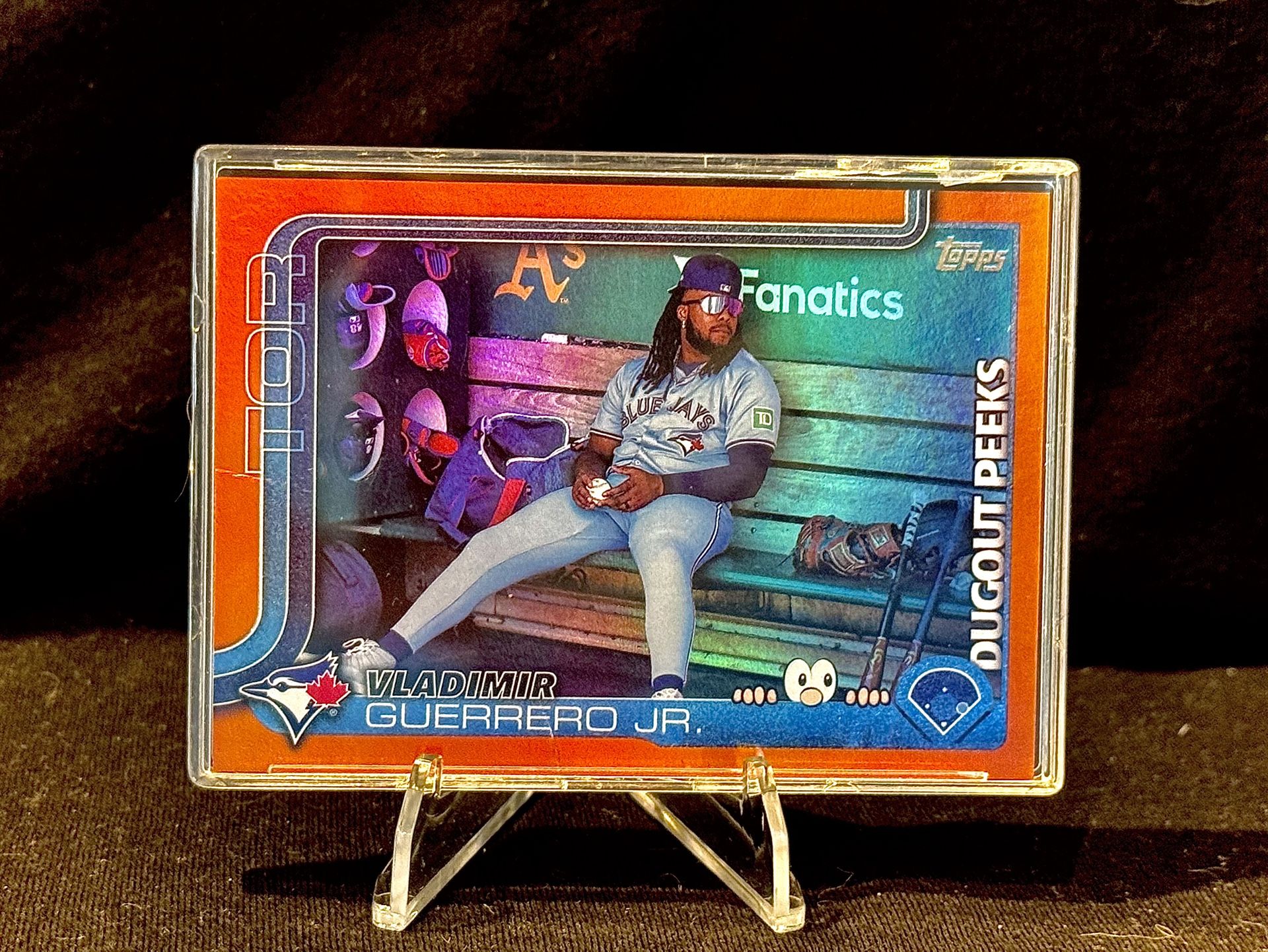 2024 Topps Valdimir Guerrero Dugout Peeks Orange Super Rare 14/25