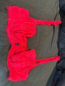 Pink lace bra