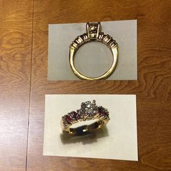 One Carat Diamond Ring With Rubies