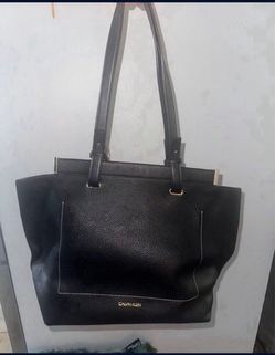 Calvin Klein Black Pebbled Tote Bag
