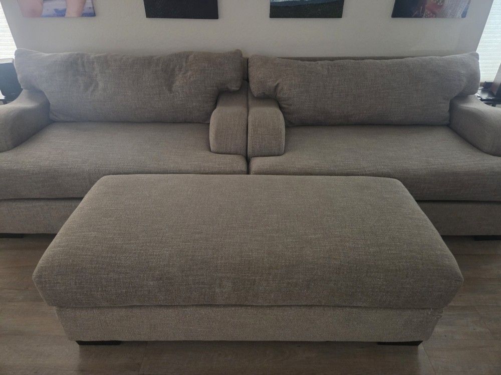 Love Seat Or Oversized Chairs With Ottoman