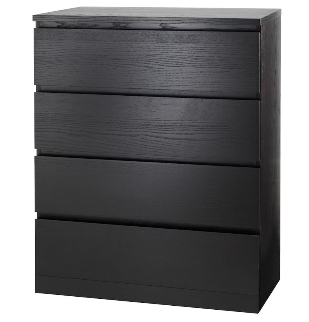 IKEA 4-drawer Chest, Black 