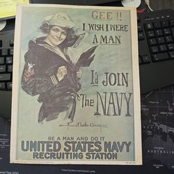 reproduction World War I U.S. Navy recruiting poster