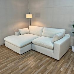♥️Valentine's Day Sale ELYZA LINEN 2-PIECE LAF CHAISE SECTIONAL