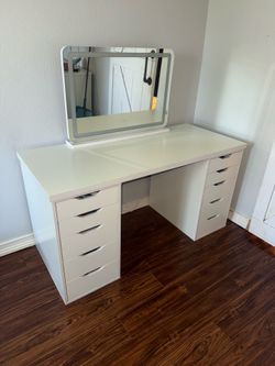 White IKEA vanity