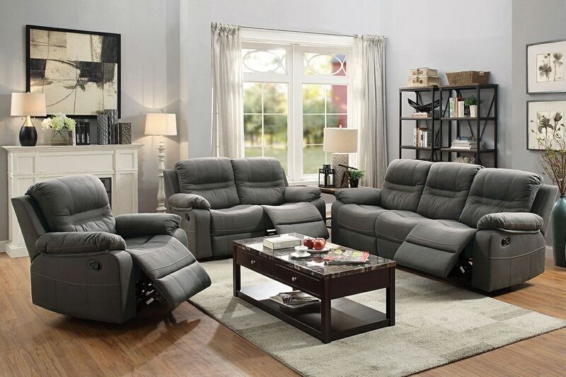 2 Piece Recliner Sofa & Recliner Loveseat-$750.00 (Recliner Chair-$250.00) –Slate Blue Color