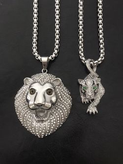 Stainless steel chain with pendant(large $28 each)(small $18Each)