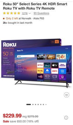 50” Roku Smart TV
