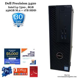 Dell Precision 3420, Intel Core i5-7500, 8GB, 256GB M.2+1TB HDD "H91705"