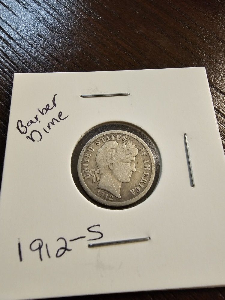 1912 S Barber Dime