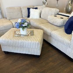 Beige Sectional 