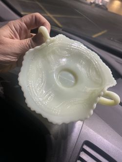 Uranium Custard Glass Bon Bon dish
