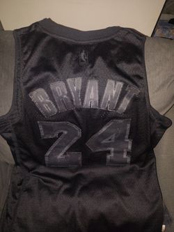 Kobe Bryant adult size mm black out lakers jersey
