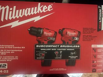Milwaukee M12 Subcompact Brushless 2-Tool Combo Kit