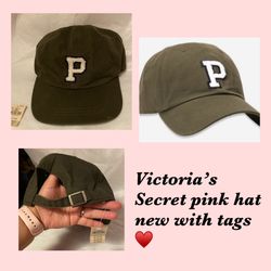 Victoria’s Secret Pink (green Hat) New With Tags $16 🙅🏻‍♀️ Firm Pick Up Only 🙅🏻‍♀️
