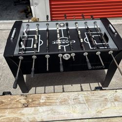 Foosball table and ping pong table