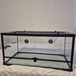 36″ Front-Opening Reptile Terrarium / Vivarium — Mesh Top + Thermometers
