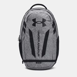 Under Armour Hustle 5.0 Backpack [NEW] - Black-Graphite Medium Heather (002)