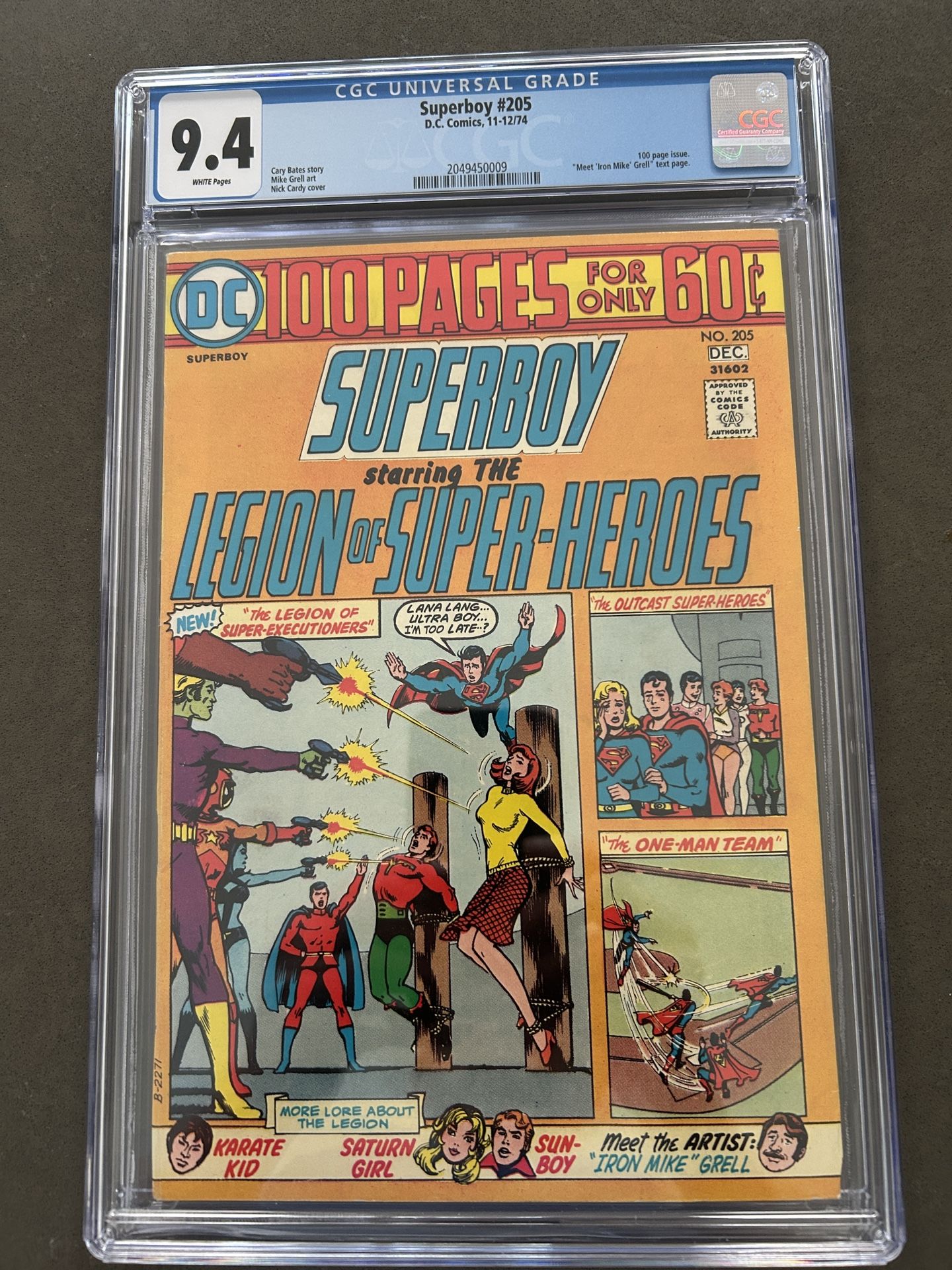 Superboy And The Legion Of Super-Heroes 205 100 Pages CGC 9.4 Bronze Age