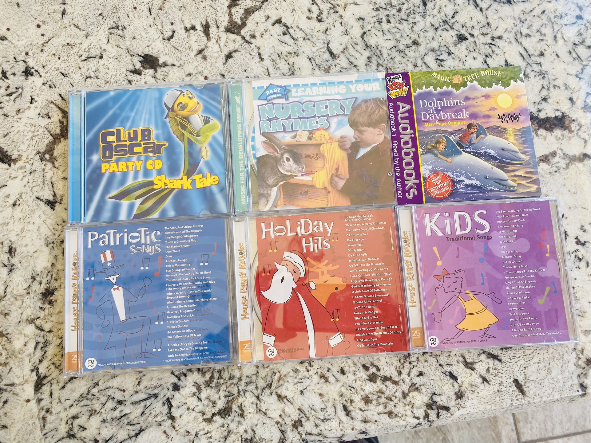 6 Kids Music, Karaoke CDs or Audiobook