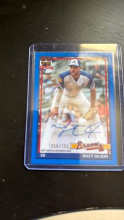 Matt Olson Topps Auto Baseball Card 058/150