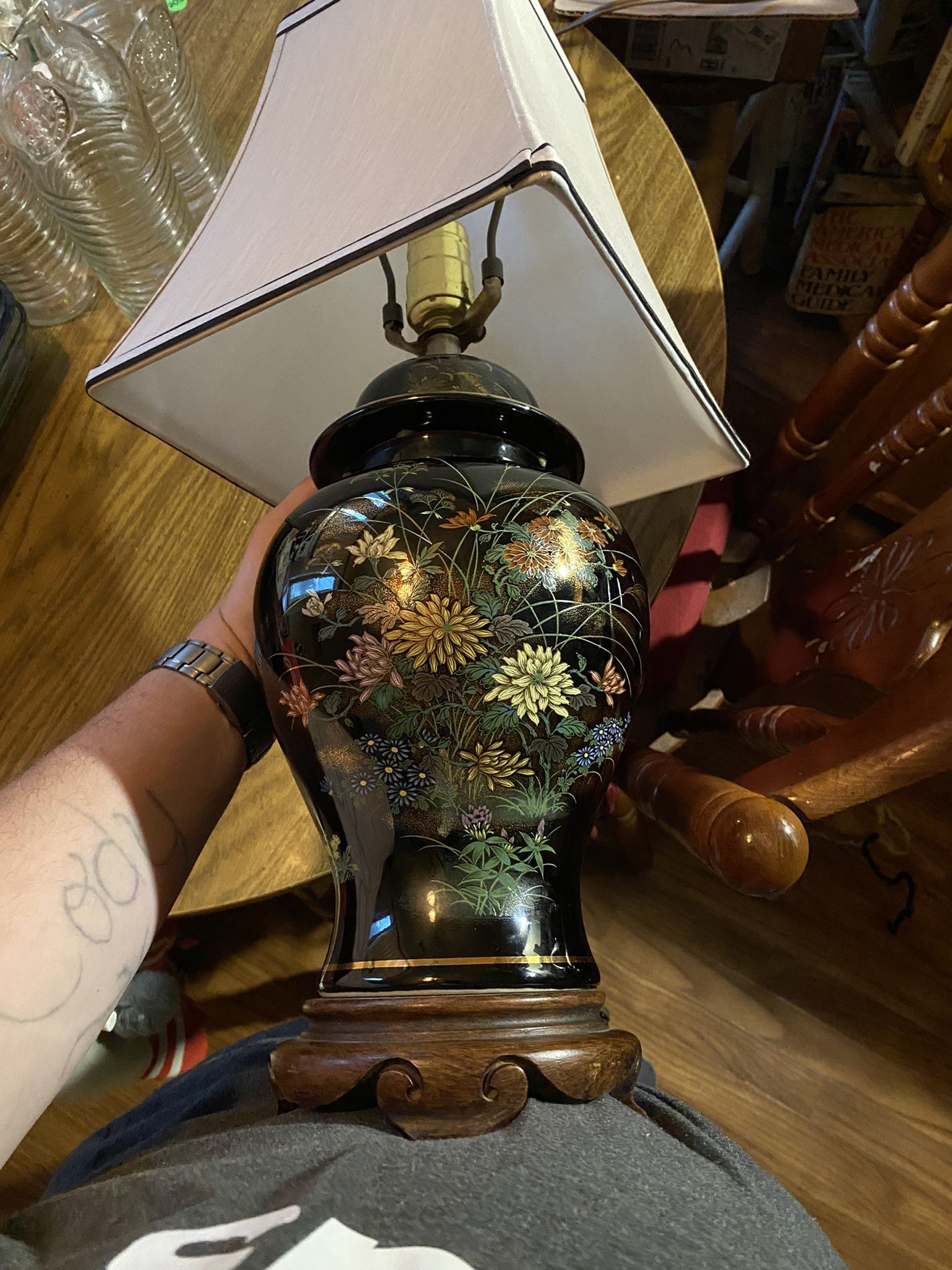 Hand Made Urn Turned Into A Lamp OBO