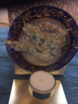 Stained Glass Christmas Peace Votive