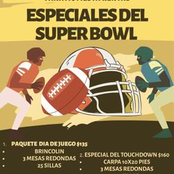 Especiales De Paquetes De Fiestas Super Bowl