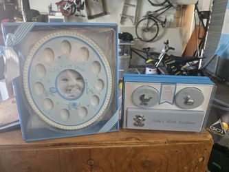 Baby picture frame and memory box